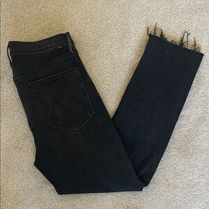 MOTHER Denim Pixie Dazzler Ankle Fray in Night Shadow